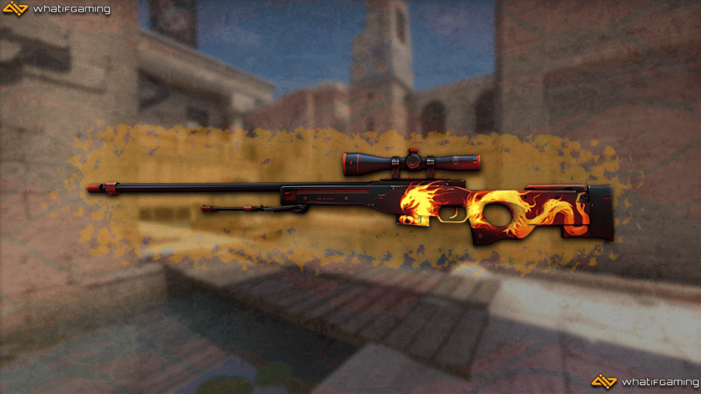 A photo of the Wildfire CS:GO AWP skin.