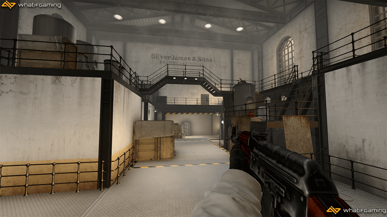 A photo of the Brewery 1v1 CS:GO map.