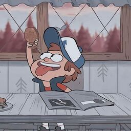 Dipper eating syrup from Gravity Falls matching PFP