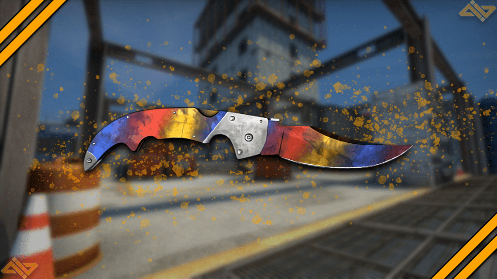 A photo of the Falchion Knife Marble Fade.