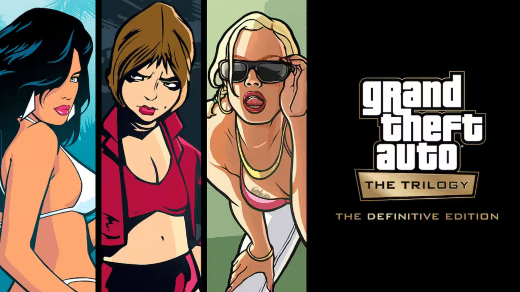 Image shows cover art for three GTA Games