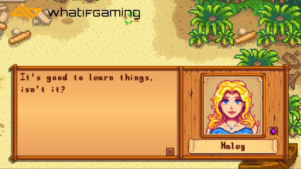 Haley's 10 Heart Dialogue Option