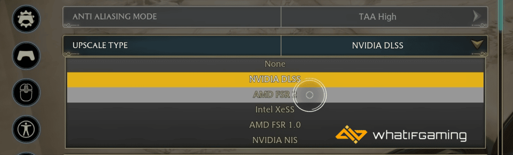 Different Upscaling Options: DLSS, FSR XeSS