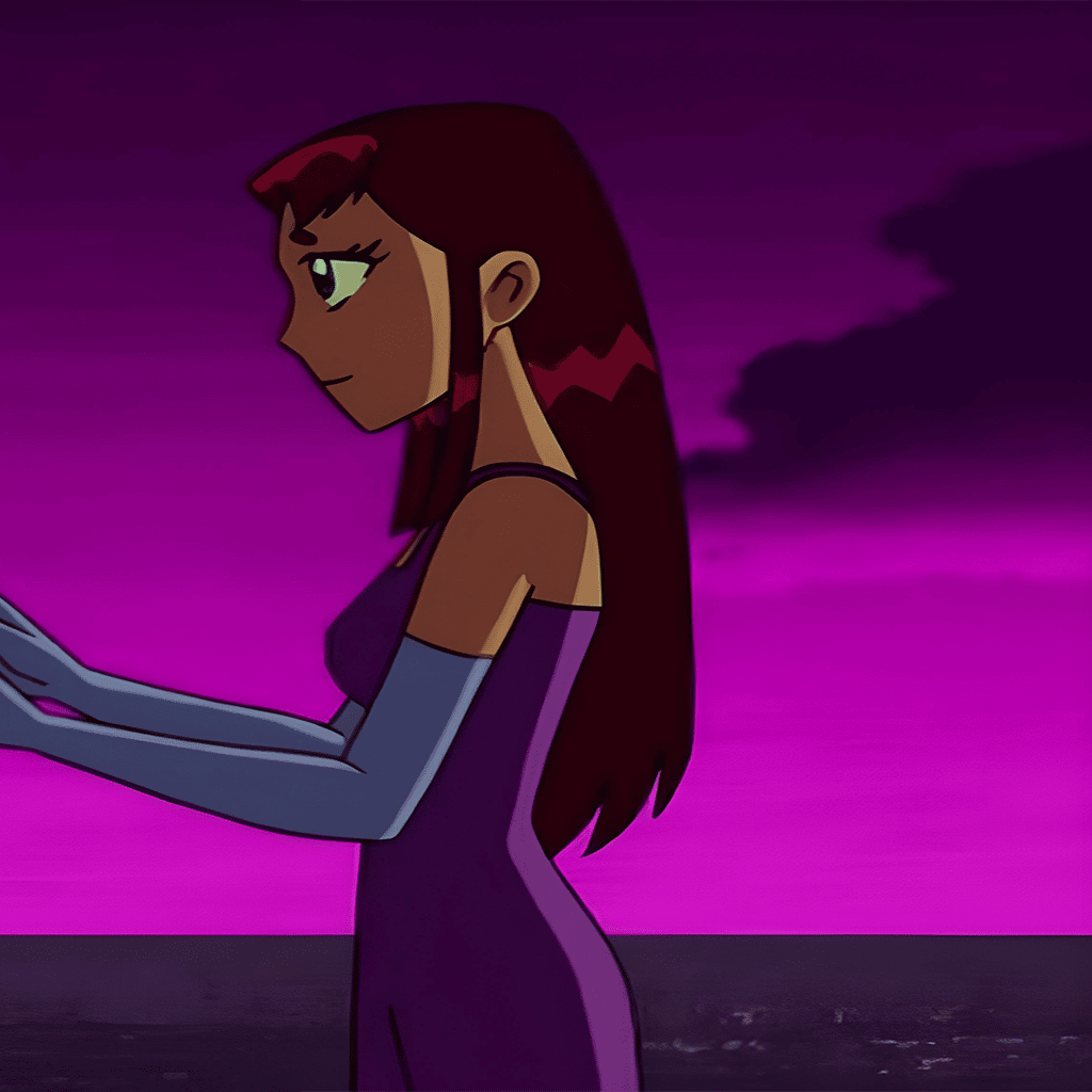 Starfire going on a date with Robin from Teen Titans matching pfp