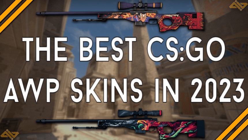 The best CSGO AWP skins in 2023 title card.