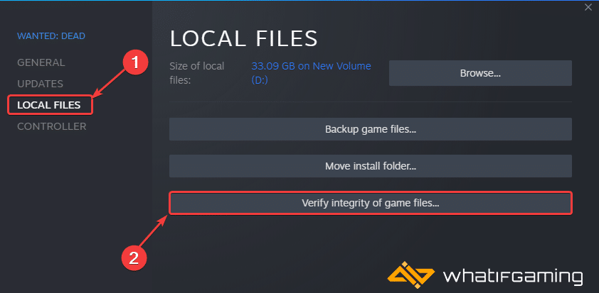 Properties > Local Files > Verify integrity of game files