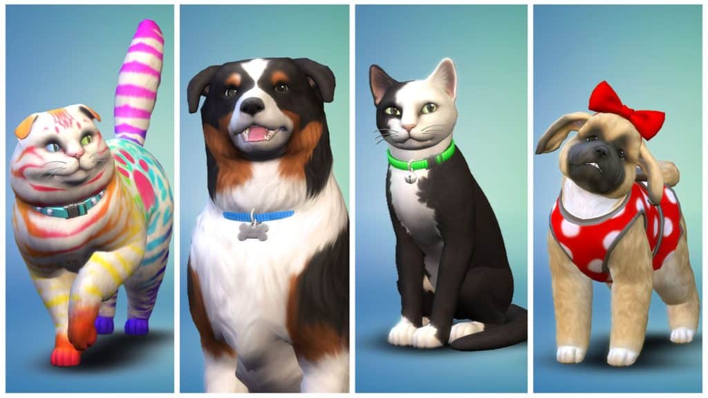 Best Sims 4 expansions - Cats and Dogs - picture of pets.