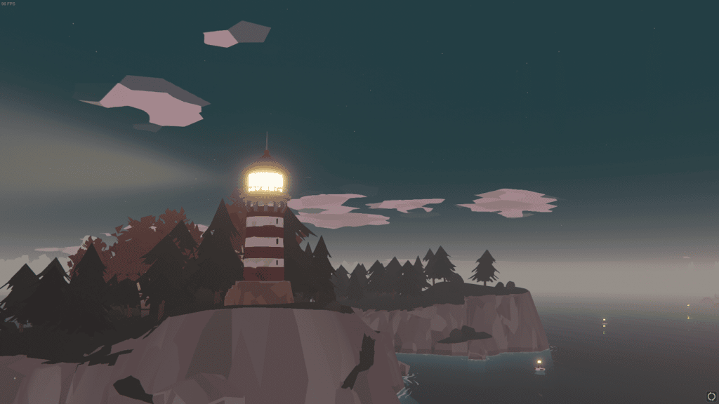 Screenshot of the lighthouse in DREDGE