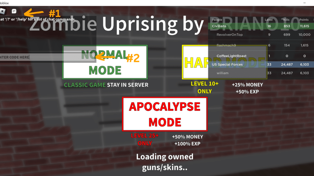 Roblox Zombie Rebellion Codes (March 2023)