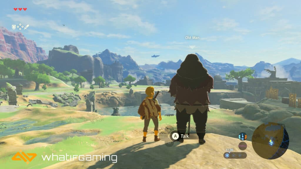 A screenshot from Breath of the Wild's introduction.