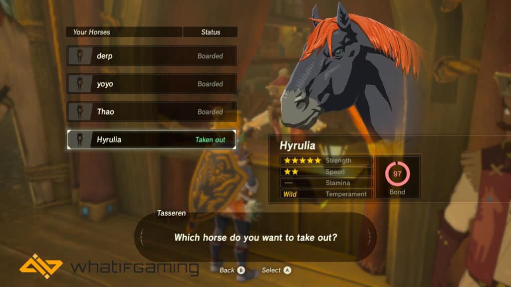 The Great Horse stats. 