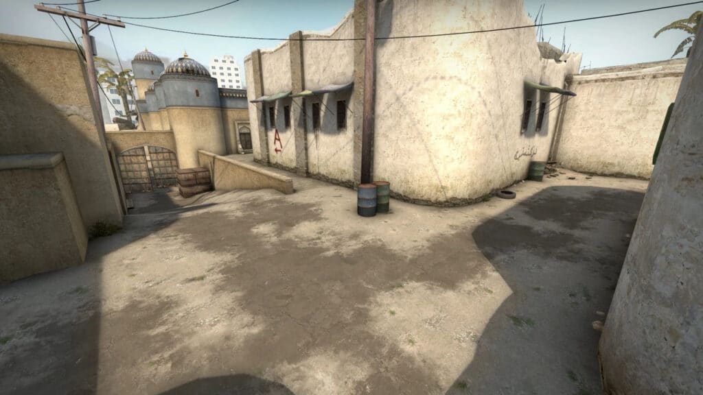 A photo of Dust 2 map in CS:GO.