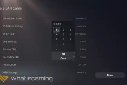 Entering DNS on PS5