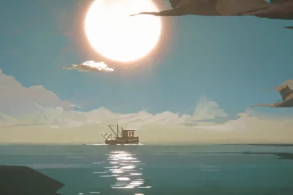 Scene from DREDGE introduction