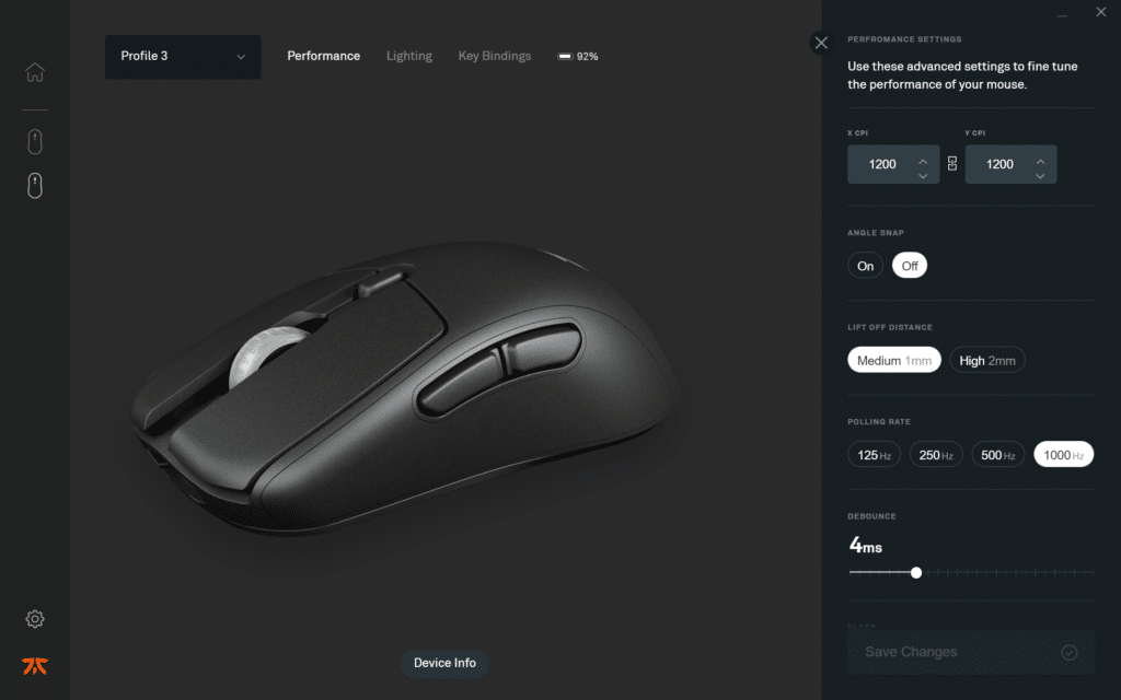 Fnatic OP mouse settings