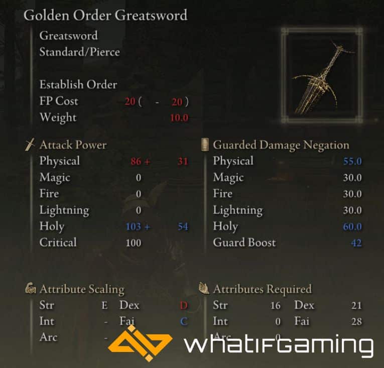 Golden Order Greatsword