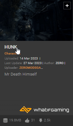 HUNK Mod on NexusMods