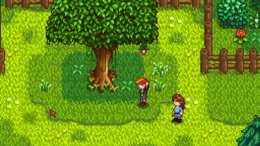 Leah's Cindersap Forest Heart Event in Stardew Valley