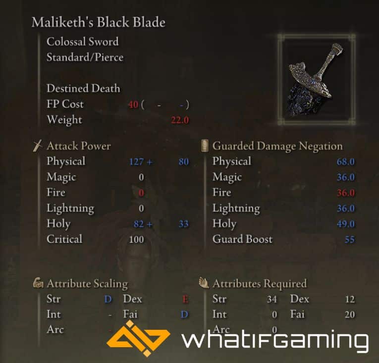 Maliketh's Black Blade