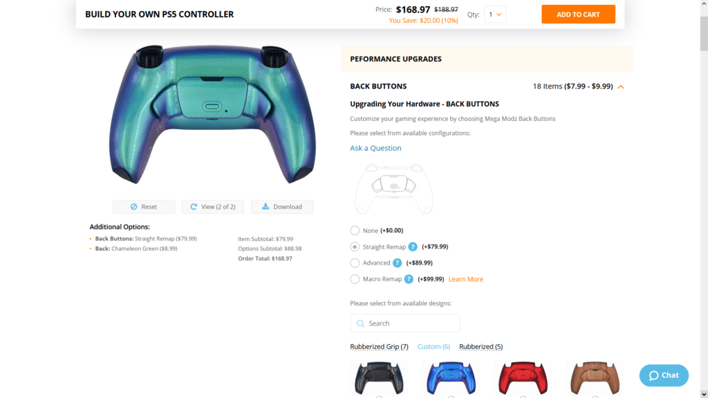 The back buttons are shown in the image in various colors