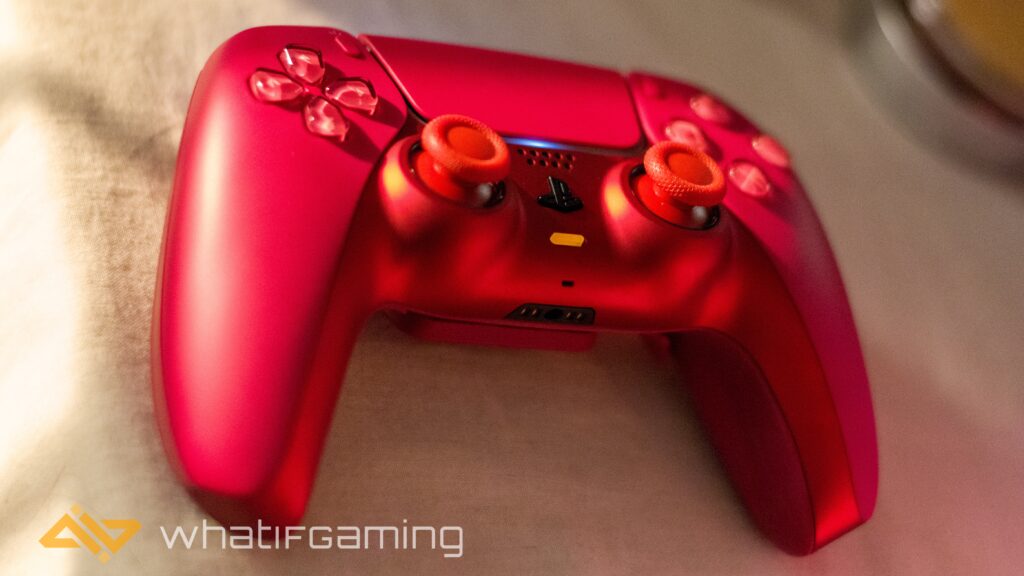 Image has a red controller in sunlight
