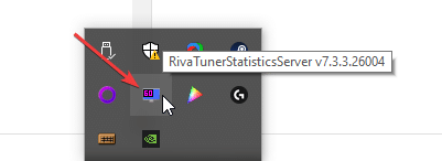 RivaTuner running in Taskbar