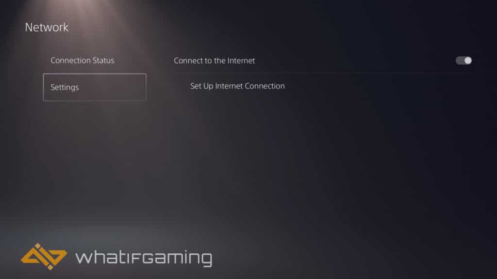 Setting up a connection on PS5