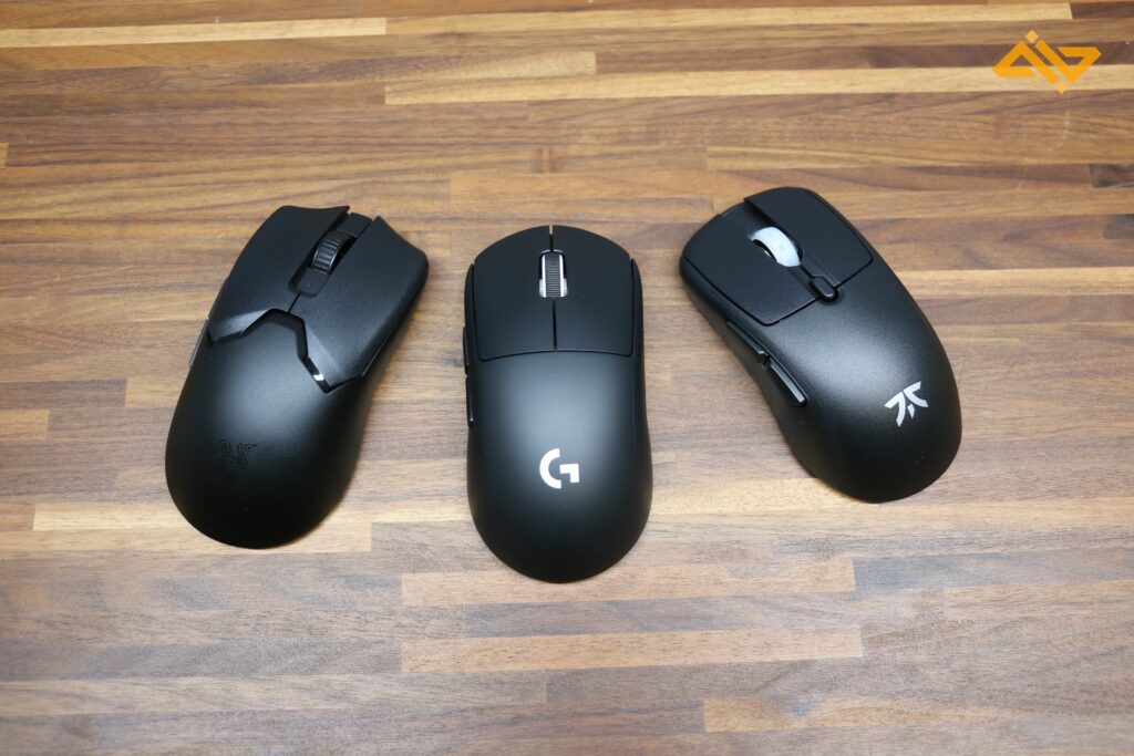 Logitech X Pro Superlight between Razer Viper V2 and Fnatic BOLT