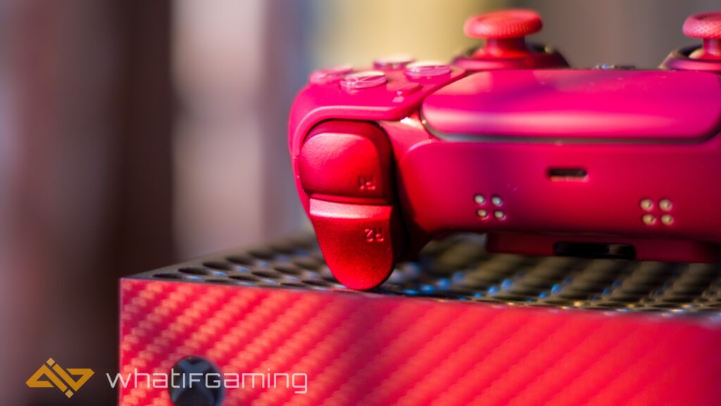 Image shows the red triggers on the controller