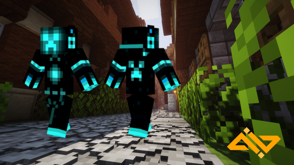 Tron Creeper Minecraft Skin