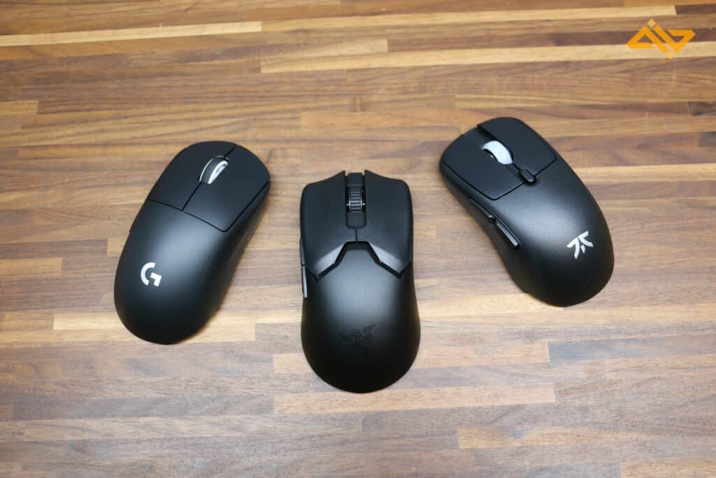 Razer Viper V2 Pro compared with Fnatic BOLT and Logitech Superlight