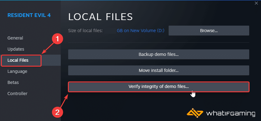 Properties > Local Files > Verify integrity of game files