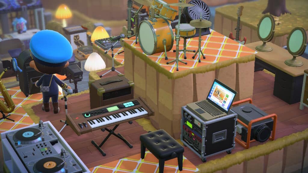 A music area in Animal Crossing.