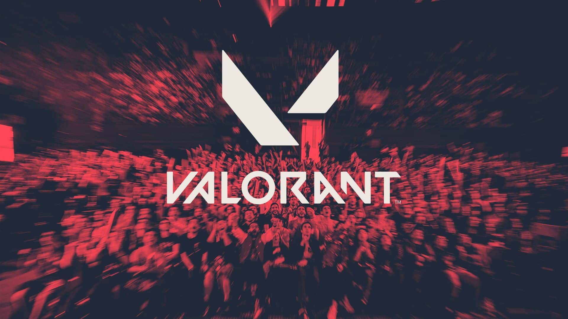 Image by riquereign – The Valorant logo over a cheering crowd.