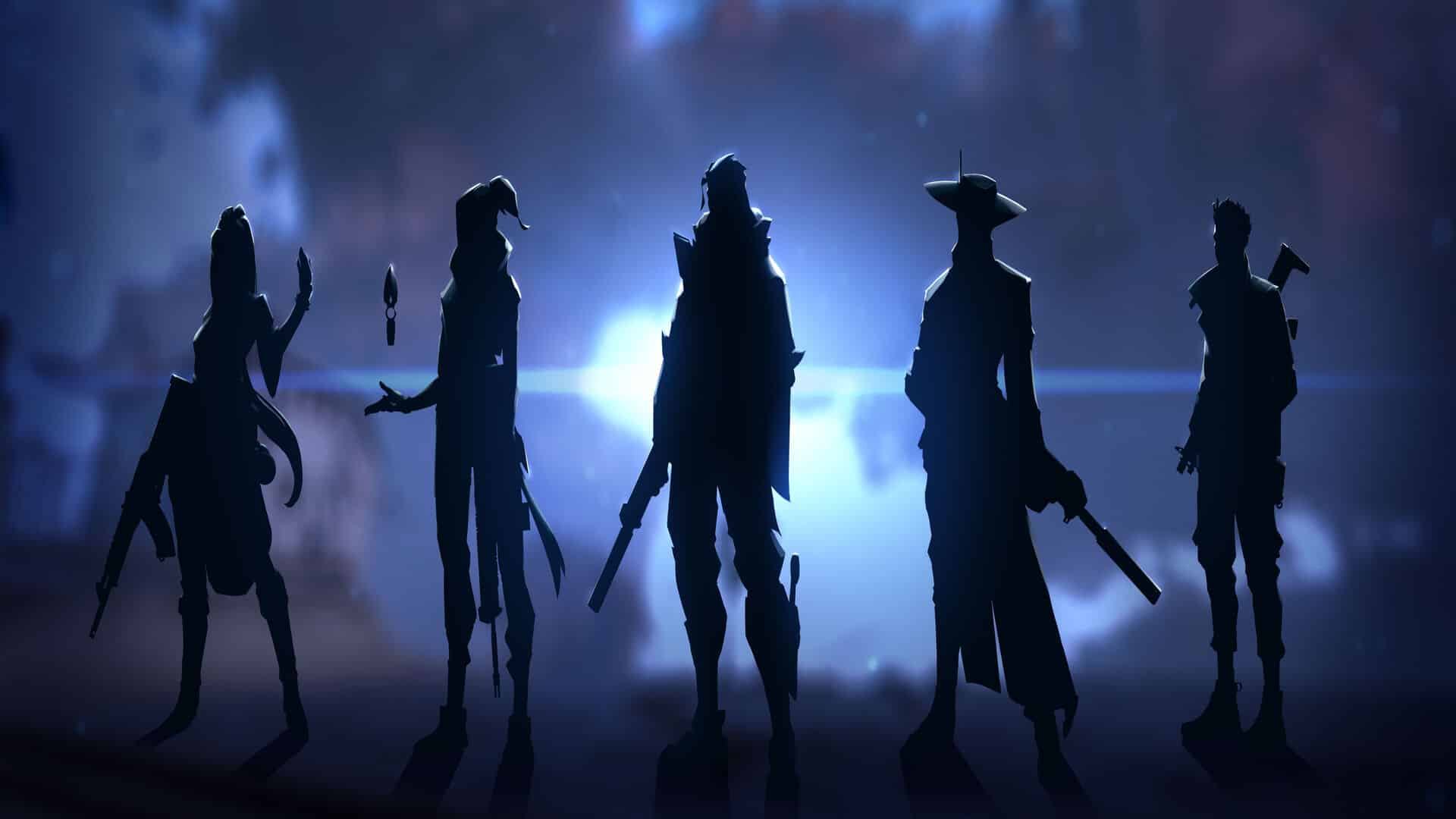 Image by xGhostx – The silhouette of Sage, Jett, Sova, Cypher, and Phoenix.