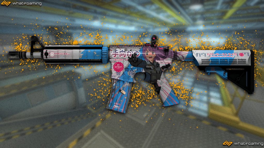 A photo of a Field-Tested M4A4 Temukau skin.