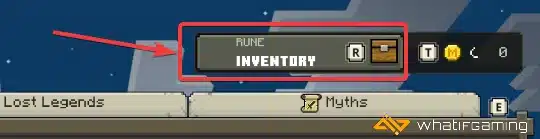 Inventory Button in Minecraft Legends