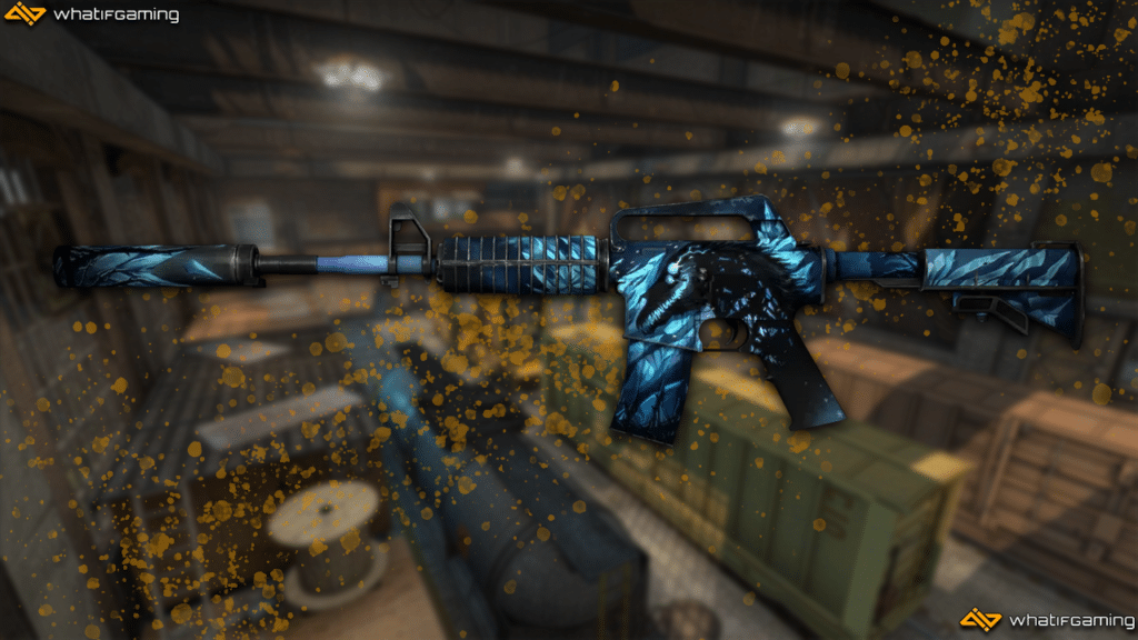 A photo of the CS:GO M4A1-S skin Nightmare.