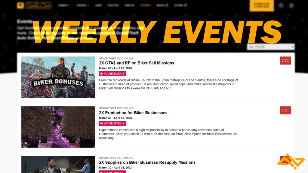 GTA Weekly Events