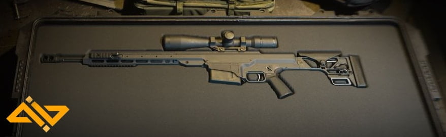 MCPR 3000 Sniper Rifle from Modern Warfare 2/Warzone 2.0 with WhatIfGaming Logo