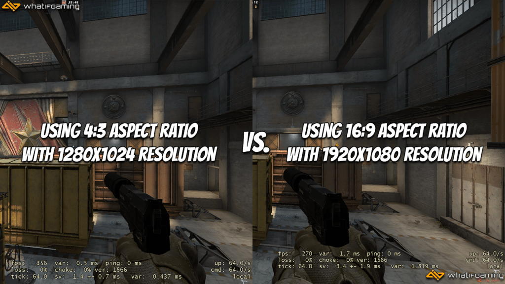 A photo showing the difference in aspect ratios