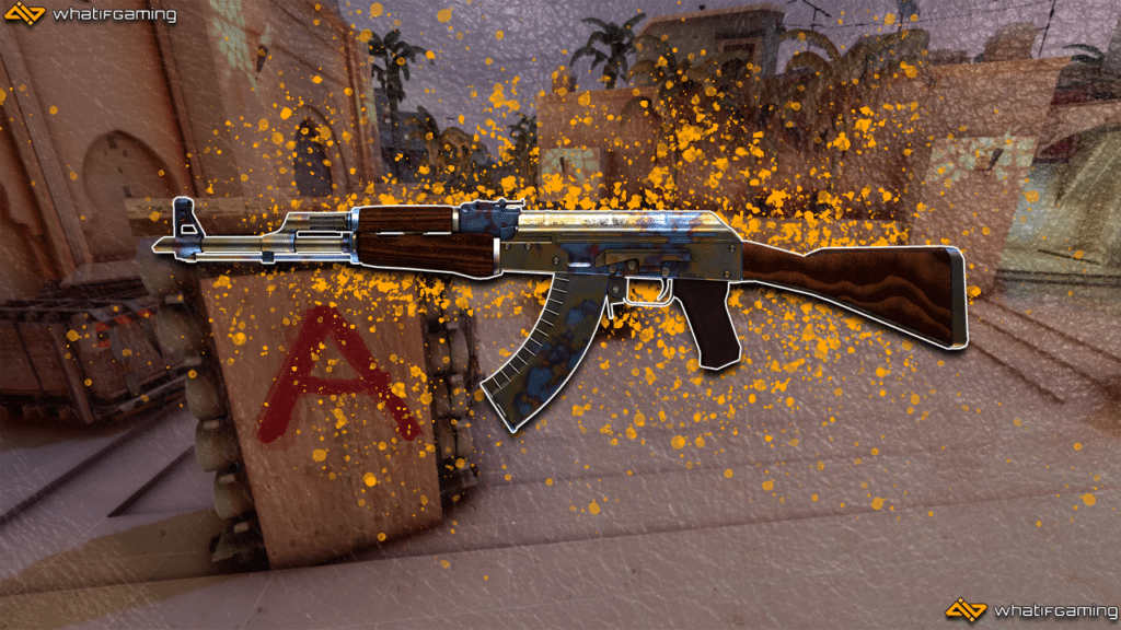 A photo of the AK-47 Case Hardened skin.