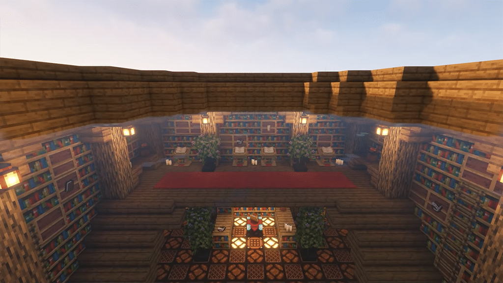 Minecraft underground library ideas