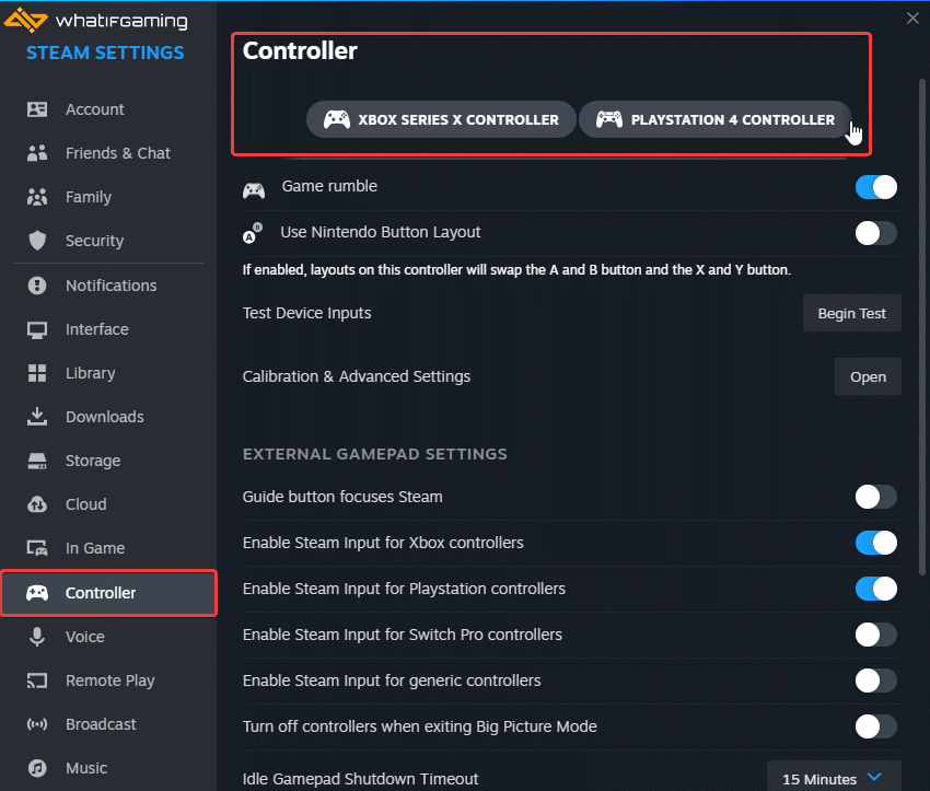 Connected Controllers in Updated Steam Client