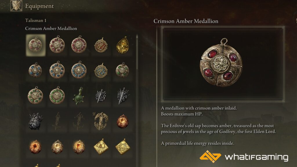 Crimson Amber Medallion