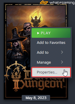 Steam > Library > Right-click Darkest Dungeon 2> Properties