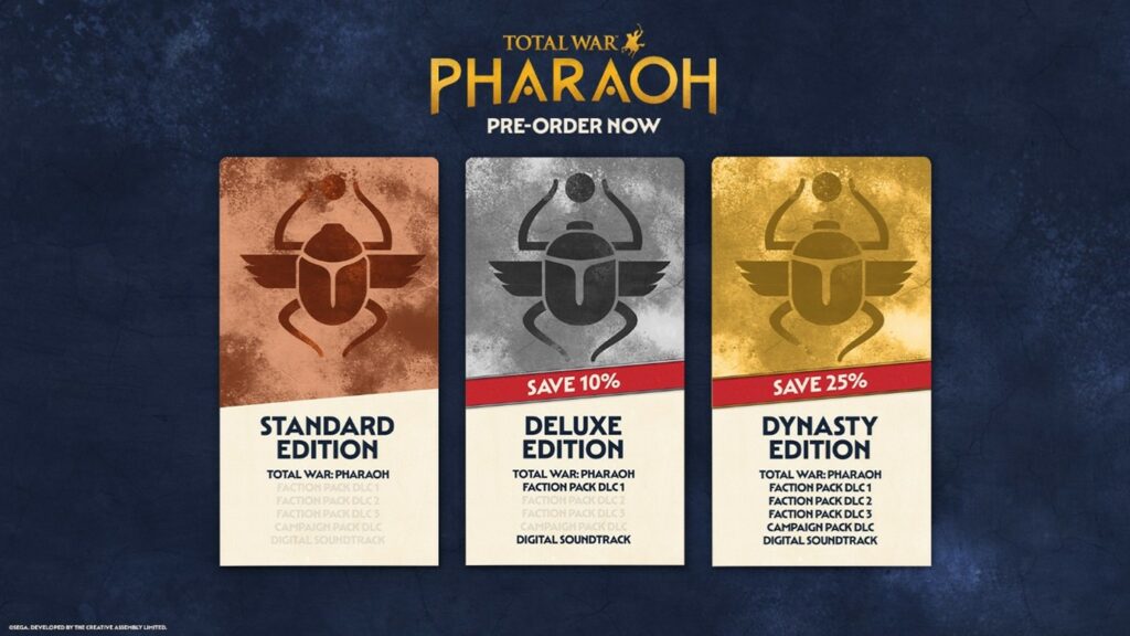 Total War Pharaoh Editions Comparison