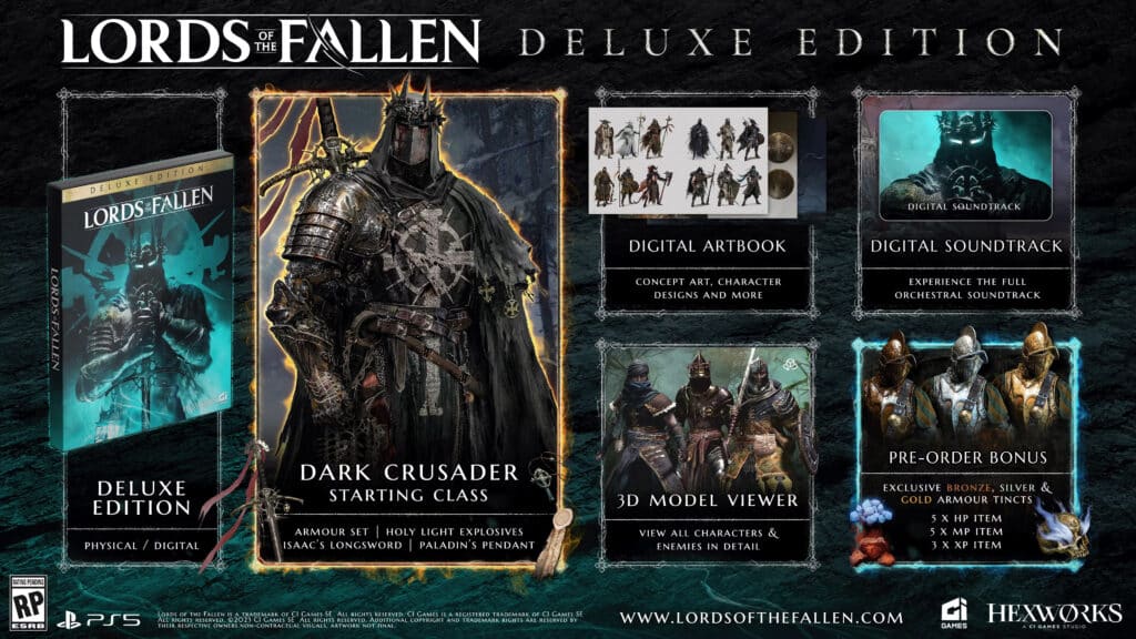 Lords of the Fallen Deluxe Edition Content