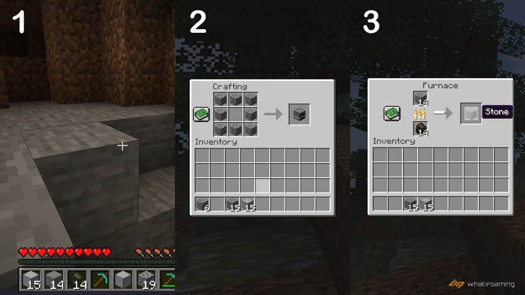 Make A Stone Block in Minecraft