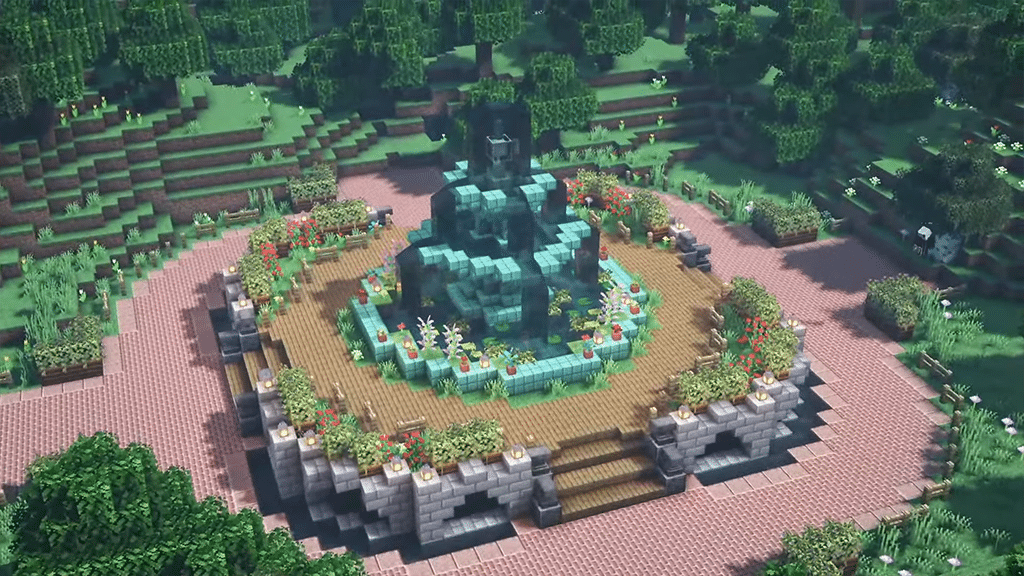 Idées De Fontaine De Jardin Minecraft